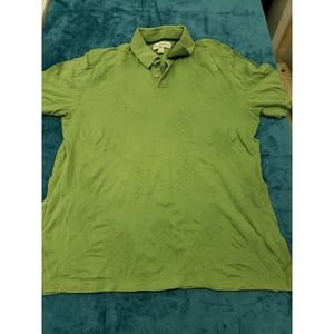Tommy Bahamas Mens Green Short Sleeve Collared Polo Shirt Size Large Pineapple